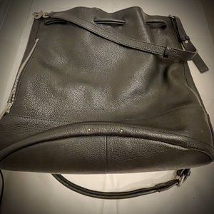 Lucky Brand Black Women's Faye Convertible Leather Backpack